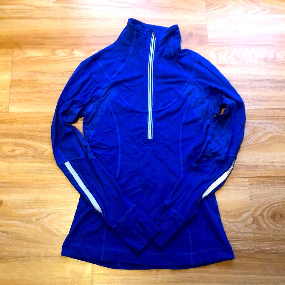 Lululemon Run Dash Pullover Top with Reflective Stripes and Ruffles